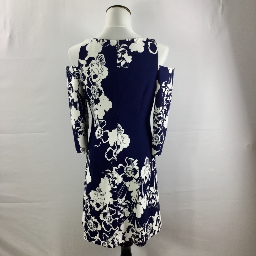 Jessica HOWARD Cold Shoulder 3/4 Sleeve Floral Print Dress Size 8P NWT - Picture 9 of 14